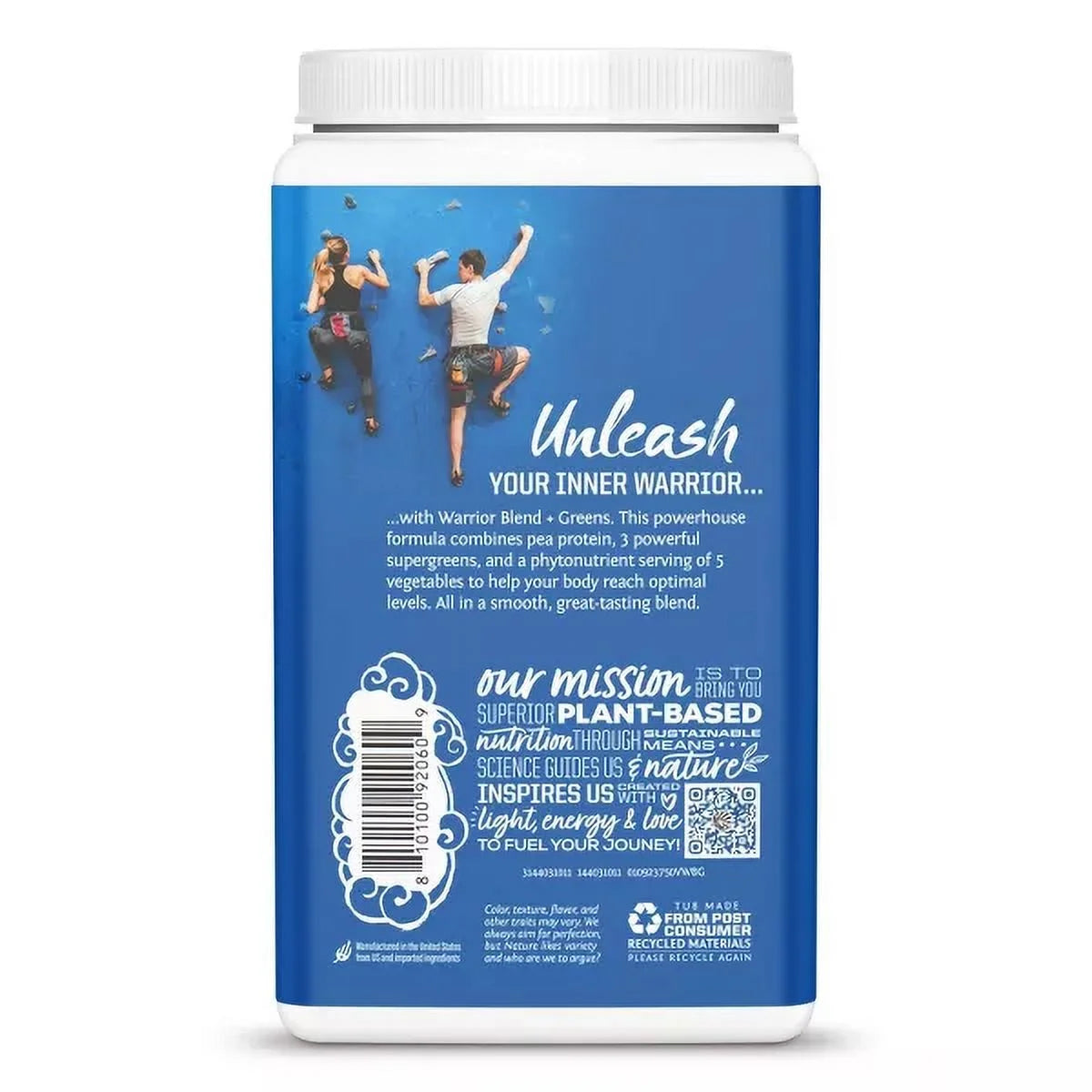 Organic Vegan Protein Powder with Greens, Warrior Blend, Vanilla, 30 Servings