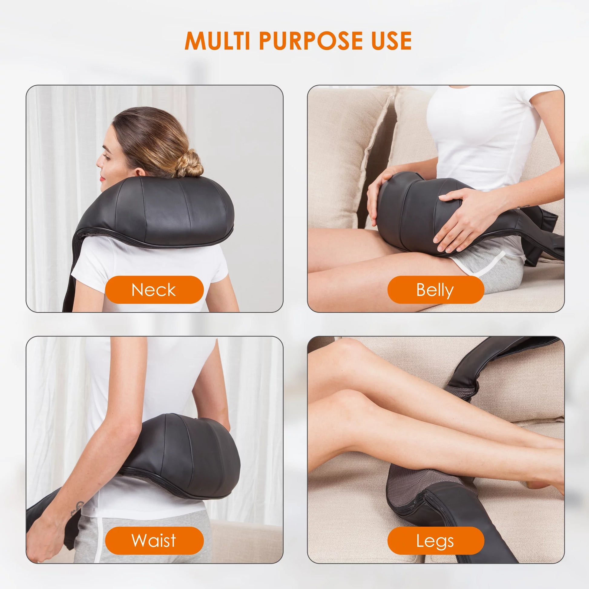 Shiatsu Shoulder Neck Massager with Heat, 4D Deep Kneading Back Massager Gifts for Men Women